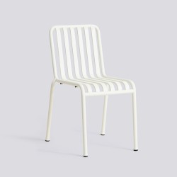 Chaise extérieure empilable PALISSADE, blanc crème
