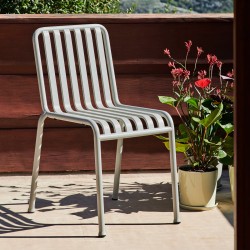 Chaise extérieure empilable PALISSADE, rouge oxyde
