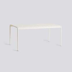 Table rectangulaire 170x90 cm PALISSADE, blanc crème