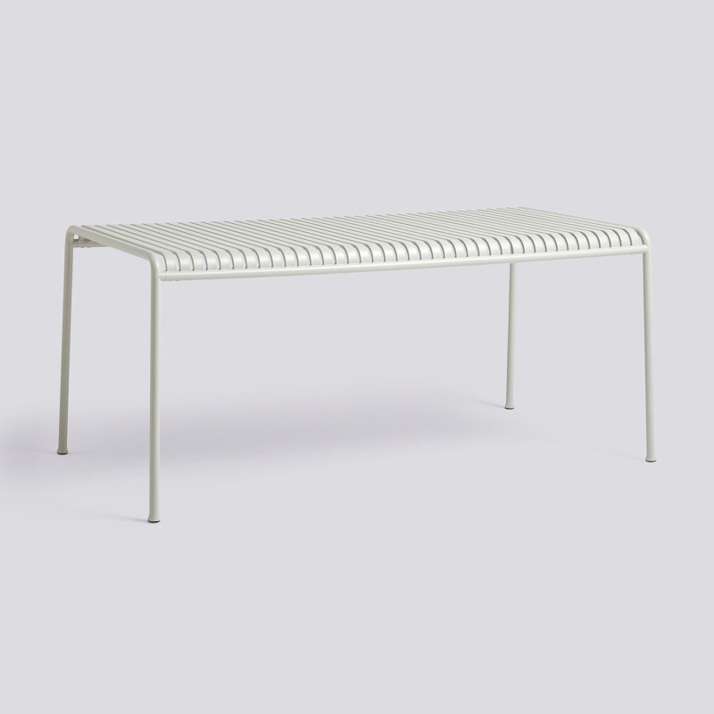 Table rectangulaire 170x90 cm PALISSADE, gris clair