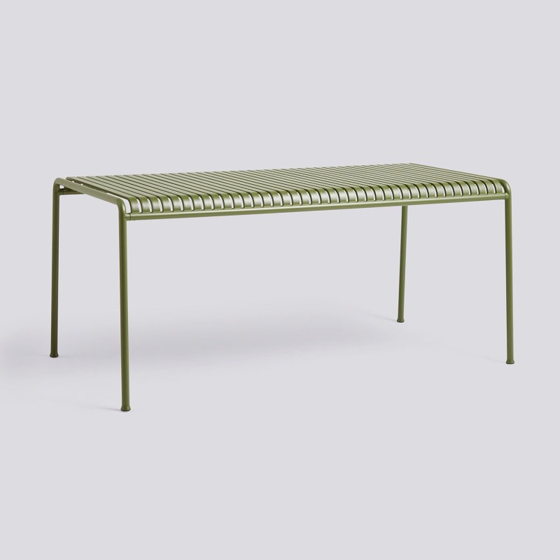 Table rectangulaire 170x90 cm PALISSADE, vert olive