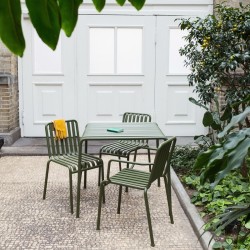 Chaise extérieure empilable PALISSADE, rouge oxyde