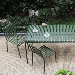 Chaise extérieure empilable PALISSADE, rouge oxyde