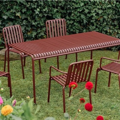 Chaise extérieure empilable PALISSADE, gris clair