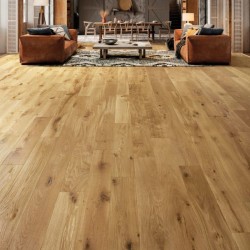 Parquet contrecollé chêne 12X145 mm, campagne, vernis mat, brossé