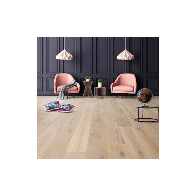 Parquet contrecollé chêne 12X145 mm, DUNE, rustique, huilé natura
