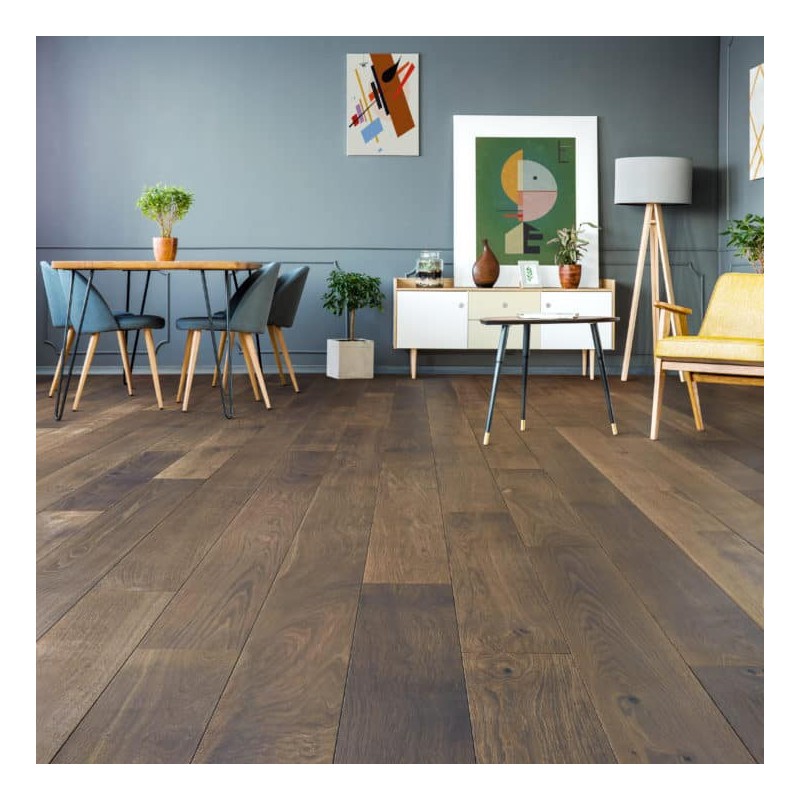 Parquet contrecollé chêne 12X145 mm, HAVANE, premier, huilé incolore