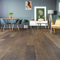 Parquet contrecollé chêne 12X145 mm, HAVANE, rustique, huilé incolore