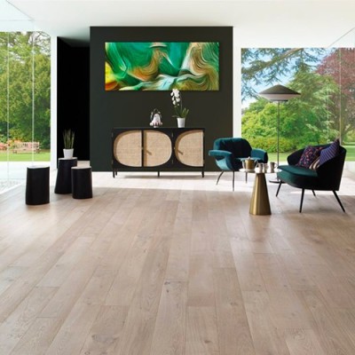 Parquet contrecollé chêne 12X180 mm, IRIS, rustique/campagne, huilé natura, scié