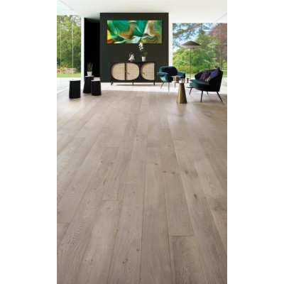 Parquet contrecollé chêne 12X180 mm, IRIS, rustique/campagne, huilé natura, scié