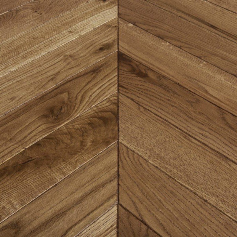 Parquet contrecollé chêne Point de Hongrie 12X90 mm, HAUSSMANN, rustique/campagne, vernis satiné DP00809