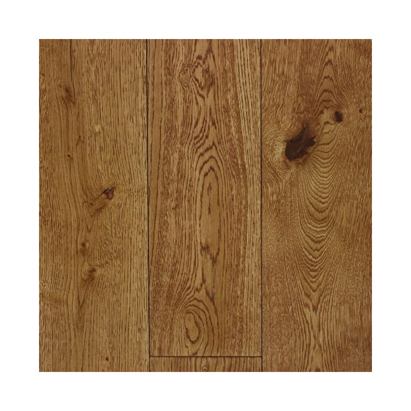 Parquet chêne massif 14X130 mm, LOUVRE, rustique, vernis satiné, vieilli