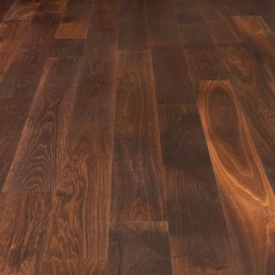 Parquet contrecollé chêne 12X145 mm, CACAO, premier, vernis satiné, vieilli