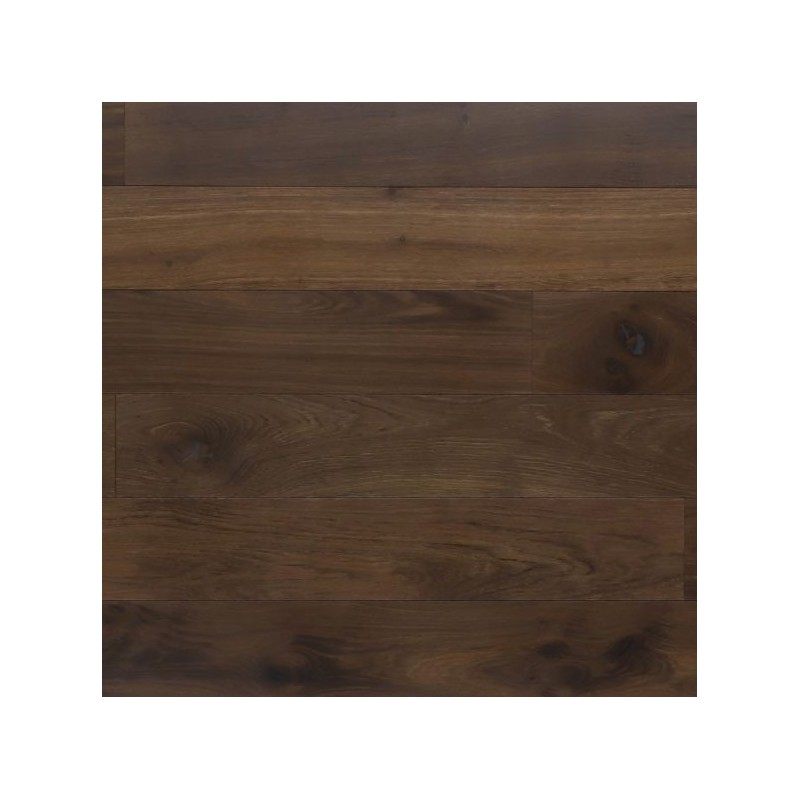 Parquet contrecollé chêne 12X145 mm, MOKA, rustique, vernis mat