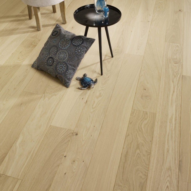 Parquet chêne massif 14X130 mm, rustique, huilé incolore