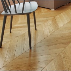 Parquet contrecollé chêne Point de Hongrie 12X90 mm, premier-bis, vernis mat
