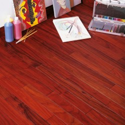 Parquet contrecollé Padouk, 12X90 mm, vernis satiné DP01404