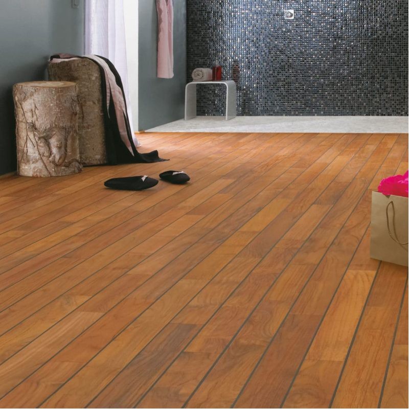 Parquet massif Navylam+ Teck, 9 X 84/88 mm, huilé natura