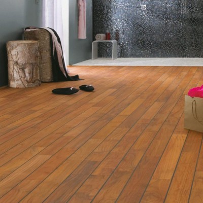 Parquet contrecollé Navylam+ Teck, 15X130 mm, huilé natura