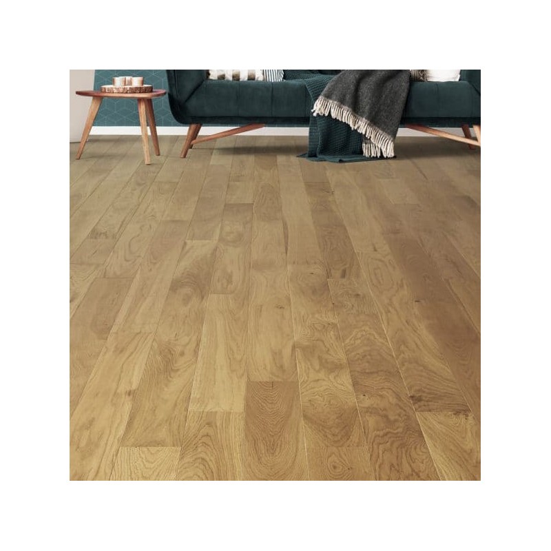 Parquet contrecollé chêne, 12X180 mm, VILLAGE, premier-bis, teinté vernis mat