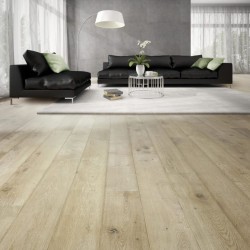 Parquet contrecollé chêne 14X190 mm, BORA BORA, rustique/campagne, teinté vernis gris