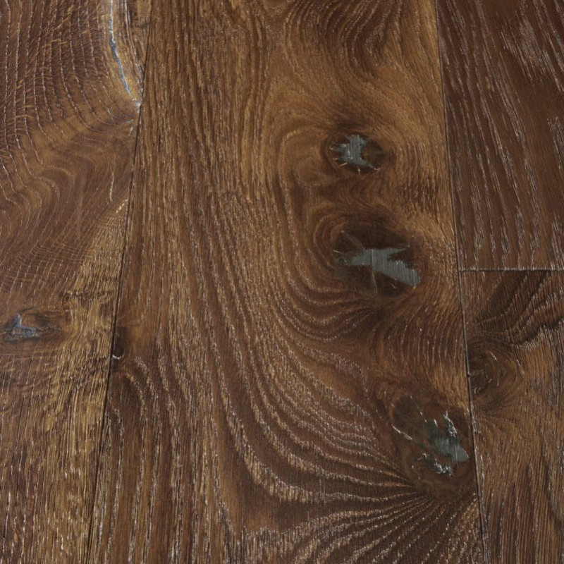 Parquet contrecollé chêne 13X175 mm, LUBERON, rustique/campagne, fumé, vernis