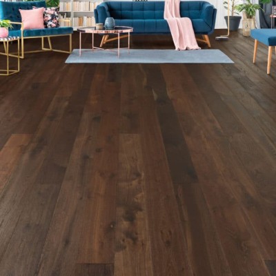 Parquet contrecollé chêne 13X175 mm, LUBERON, rustique/campagne, fumé, vernis