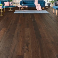 Parquet contrecollé chêne 13X175 mm, LUBERON, rustique/campagne, fumé, vernis