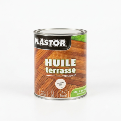 Huile terrasse saturateur PLASTOR Incolore mat - 1 litre