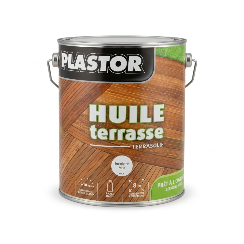 Huile terrasse Saturateur PLASTOR Incolore mat - 5 litres