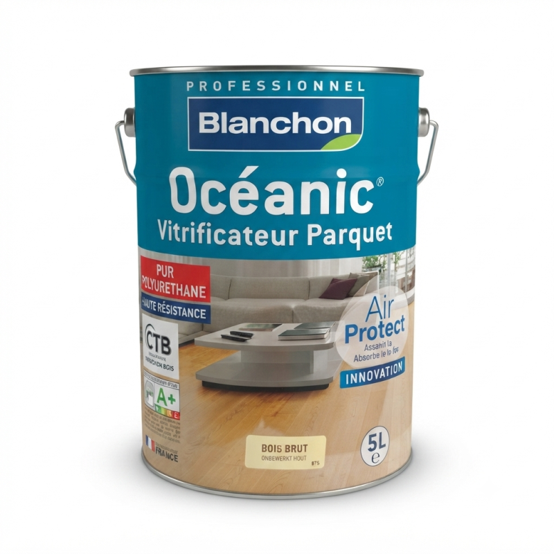Vitrificateur parquet Océanic - 5 litre Bois Brut Ref : 06100705