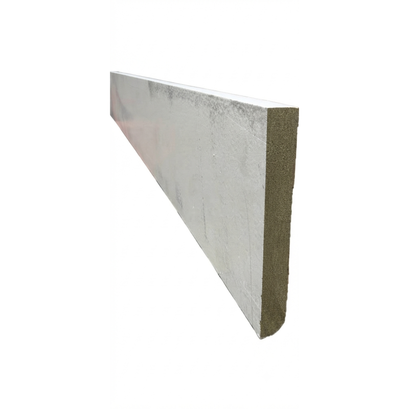 Plinthe hydro MDF 12 x 100 x 2440 pré-peint blanc, bord droit 190200